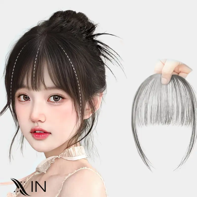 Tóc Giả Kẹp Mái 4D – Mái Thưa