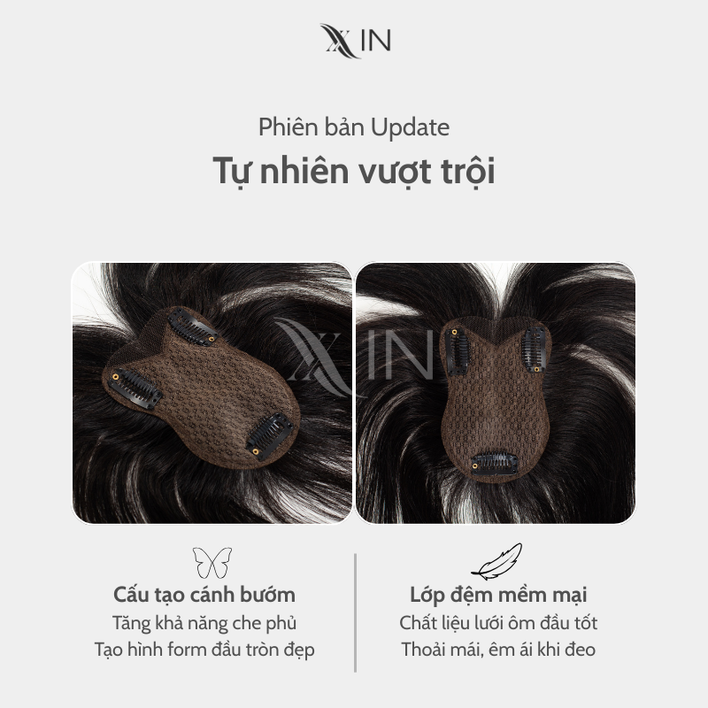 Tóc Giả Kẹp Mái 4D - Mái AS688