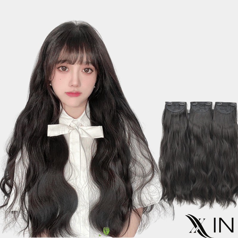 Tóc Giả Kép 3 Mảnh Xoăn Sóng Nước