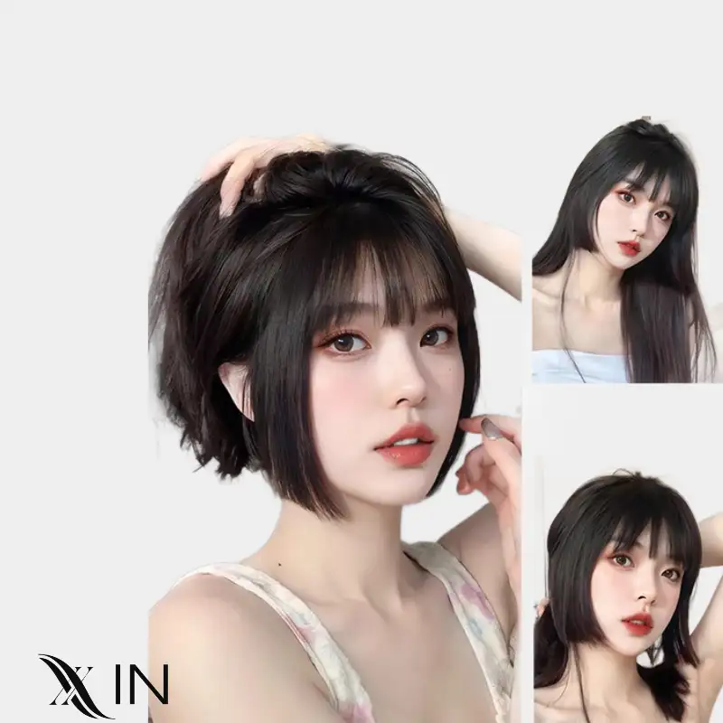Tóc Giả Kẹp Mái 4D – Mái Hime