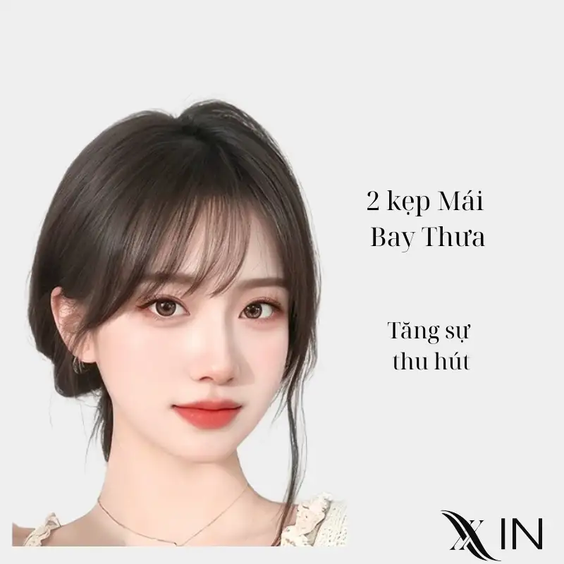 Tóc Giả Kẹp Mái 4D – 2 Kẹp Mái Bay S235 Thưa