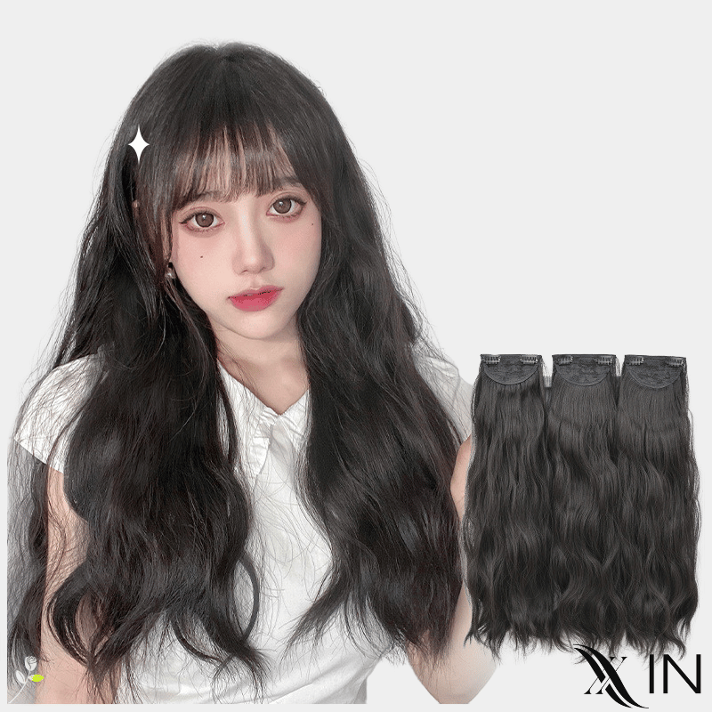 Tóc Giả Kép 3 Mảnh Xoăn Sóng Nước